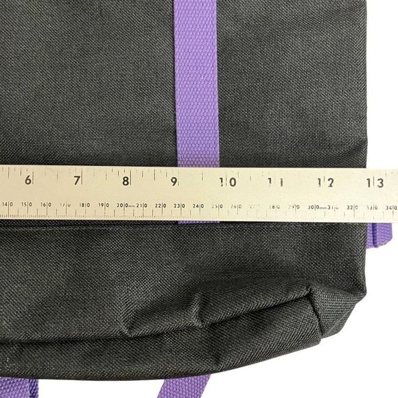Meridian Lee Slate/ Lavender Waxed Canvas Backpack Tote - Picture 7 of 9